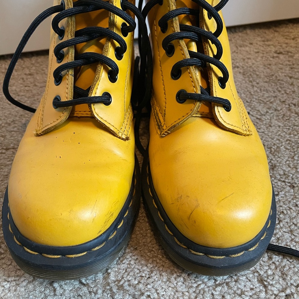 Yellow 1460 Doc Marten Boots women size 7